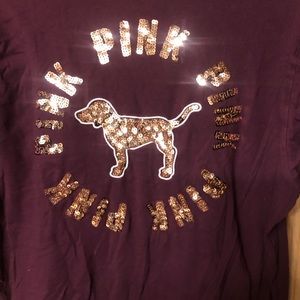 PINK bling campus tee, large